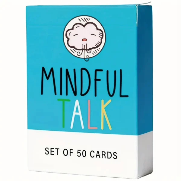 Mindful Talk – 50 de întrebări pentru journaling, autocunoaștere și echilibru emoțional | Ghid terapeutic și joc de introspecție pentru adulți sau copii