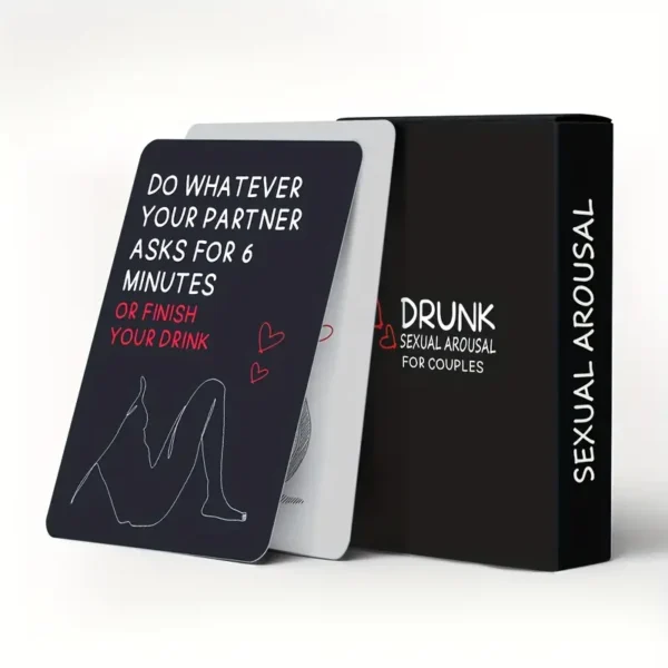1 set Joc de Cărți pentru Cupluri – Distracție, Întâlniri și Băuturi | 50 de Cărți pentru Conectare și Intimitate | Cadou Perfect de Halloween, Crăciun sau Ziua Îndrăgostiților
